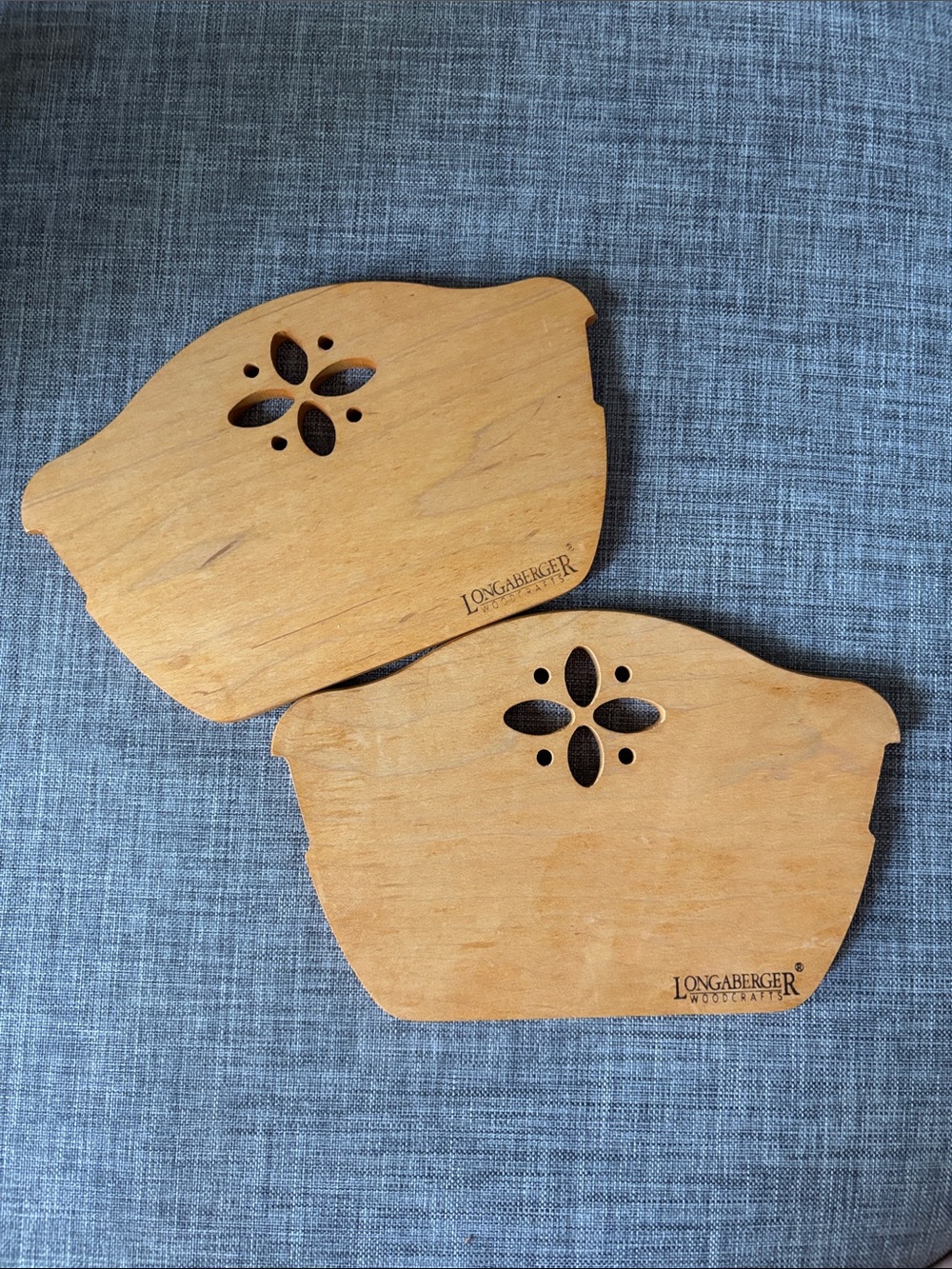 Longaberger Woodcrafters flower cut out  bread divider